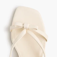 Bow flip-flop kitten-heel sandals