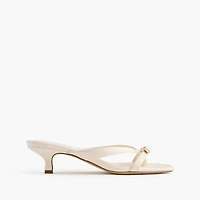 Bow flip-flop kitten-heel sandals
