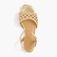 Knotted woven sandals