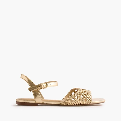Knotted woven sandals