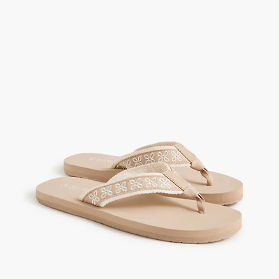 Embroidered flip-flops
