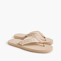 Embroidered flip-flops