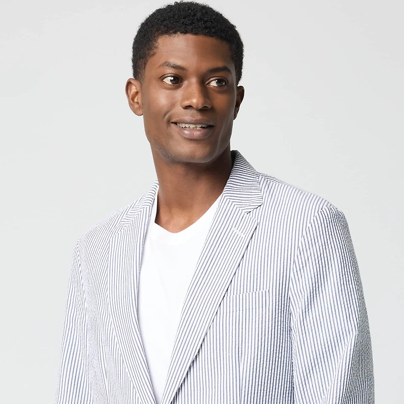 Seersucker suit jacket