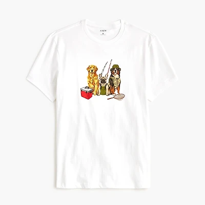 Fisherman dogs graphic tee