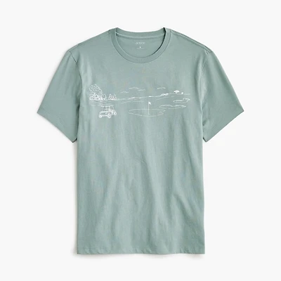 Golf landscape graphic tee