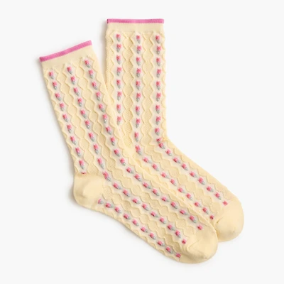 Floral trouser socks