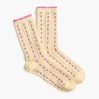 Floral trouser socks