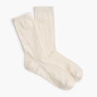 Diamond-pointelle trouser socks