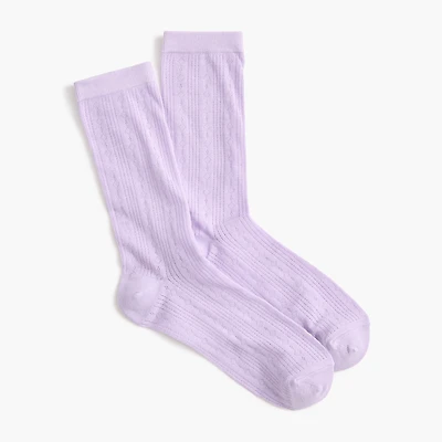 Diamond-pointelle trouser socks