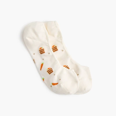 Carrot cake no-show socks