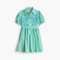 Girls' embroidered shirt-dress