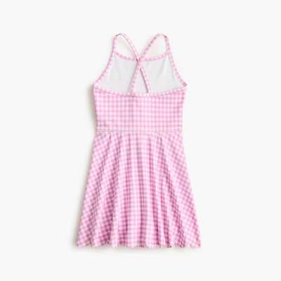 Girls' scallop-hem active dress