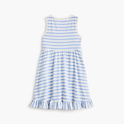 Girls' striped tank dress