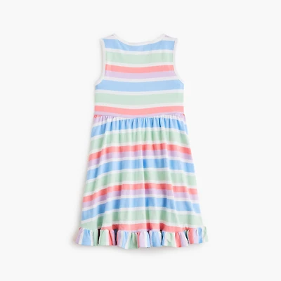 Girls' striped knit tank dress