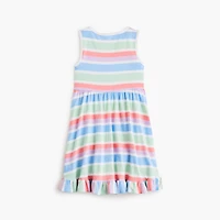 Girls' striped knit tank dress