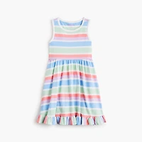 Girls' striped knit tank dress
