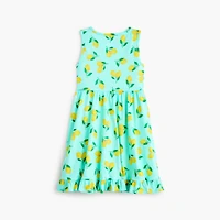 Girls' lemon knit tank dress