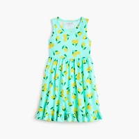 Girls' lemon knit tank dress