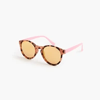 Girls' tortoise round sunglasses