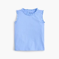 Girls' jersey ruffle-trim tank top