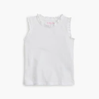 Girls' jersey ruffle-trim tank top