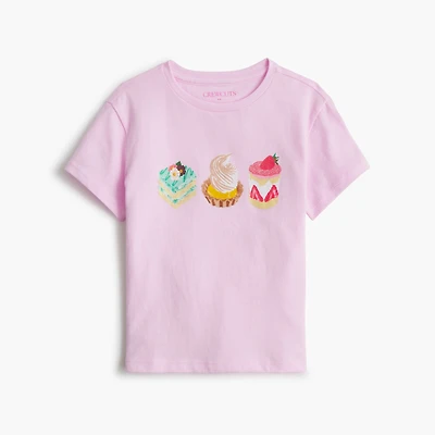 Girls' French pastries graphic tee