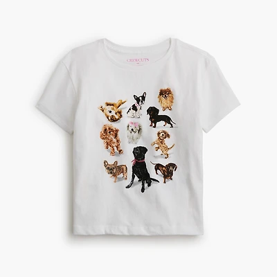 Girls' dogs graphic tee