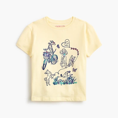 Girls' dogs day out graphic tee