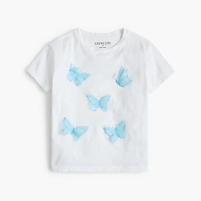 Girls' 3D butterflies graphic tee