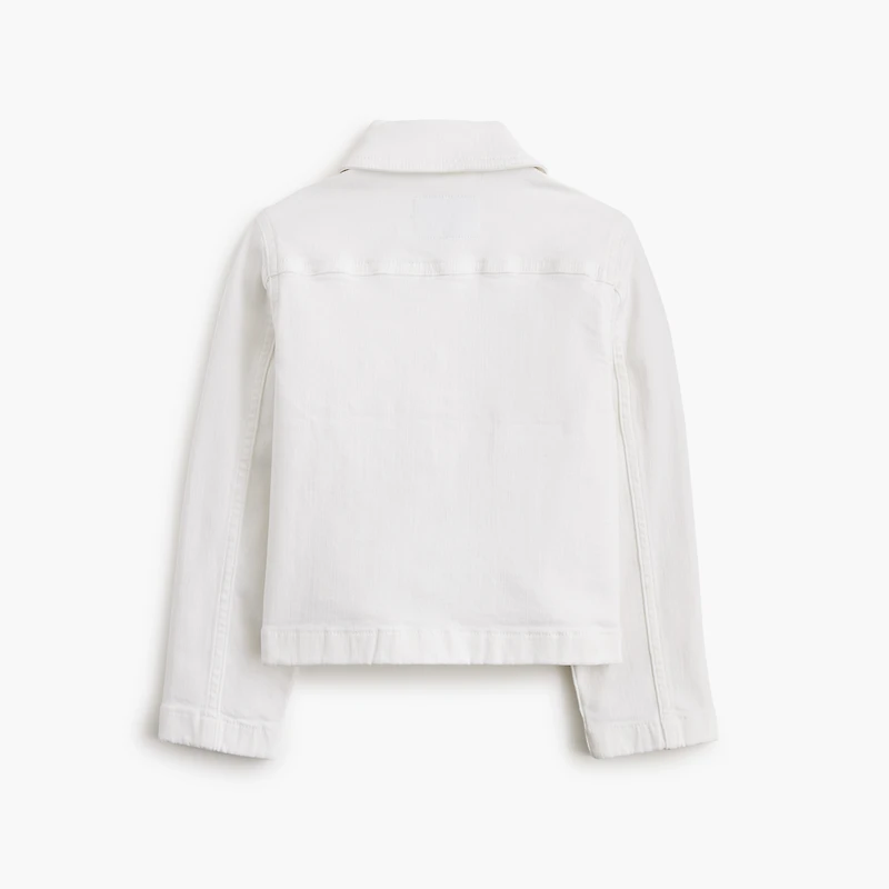 Girls' white denim jacket