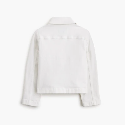 Girls' white denim jacket