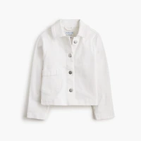 Girls' white denim jacket