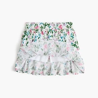 Girls' floral crinkle-knit short