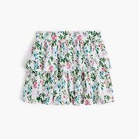 Girls' floral crinkle-knit short