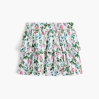 Girls' floral crinkle-knit short