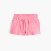 Girls' crinkle-knit short
