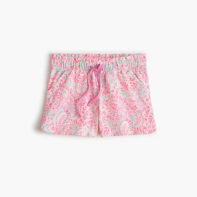 Girls' paisley-print knit short