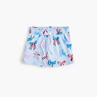 Girls' red, white and blue bows knit short