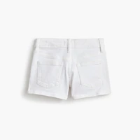 Girls' white denim short