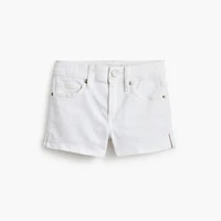 Girls' white denim short