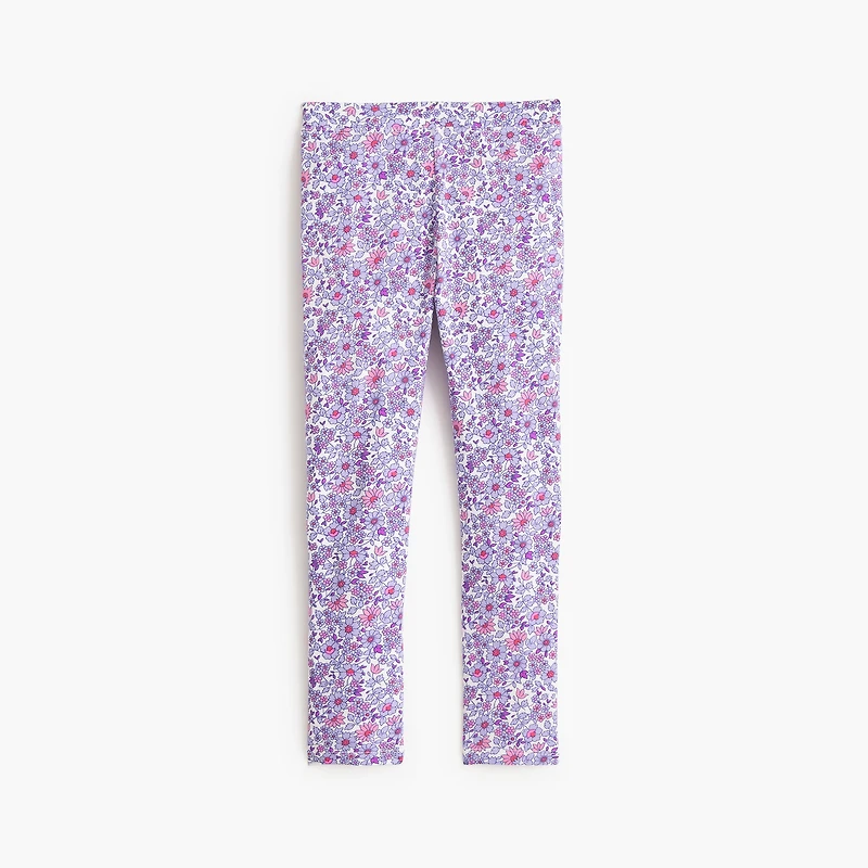 Girls' floral leggings