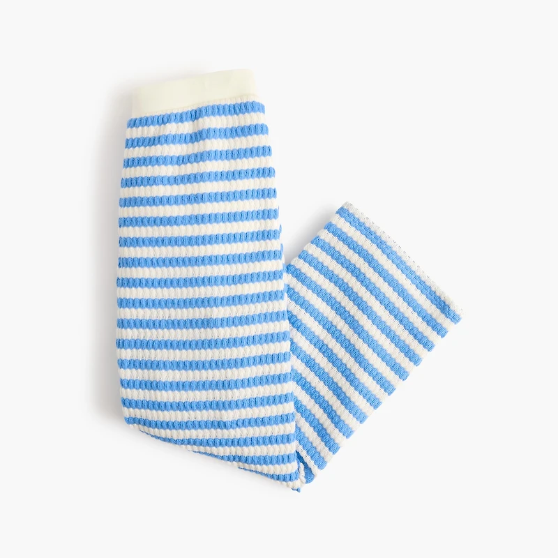 Girls' striped crochet-knit pant