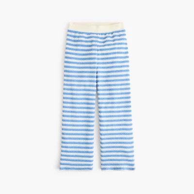 Girls' striped crochet-knit pant