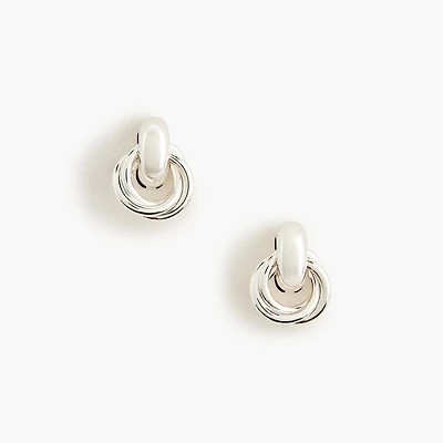 Knotted drop statement earrings