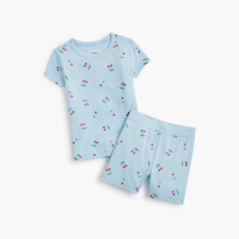 Girls' short-sleeve cherries pajama set