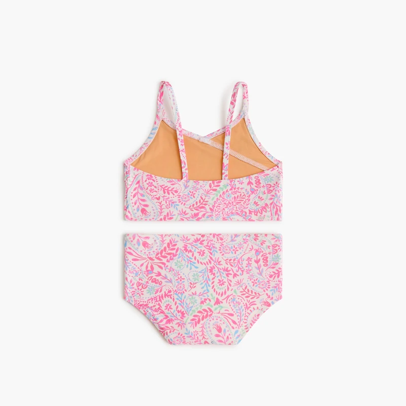 Girls' paisley two-piece bikini set