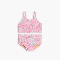 Girls' paisley two-piece bikini set