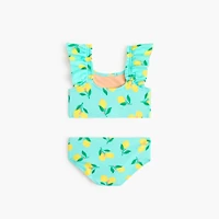 Girls' lemon ruffle two-piece bikini set