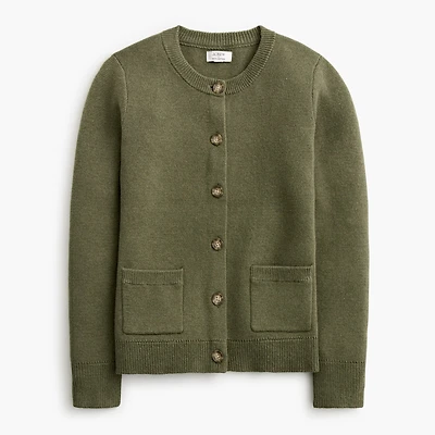 Waisted sweater-jacket