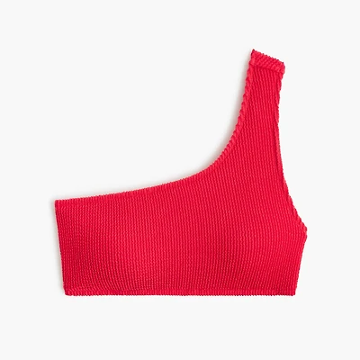 Scrunchie one-shoulder bikini top
